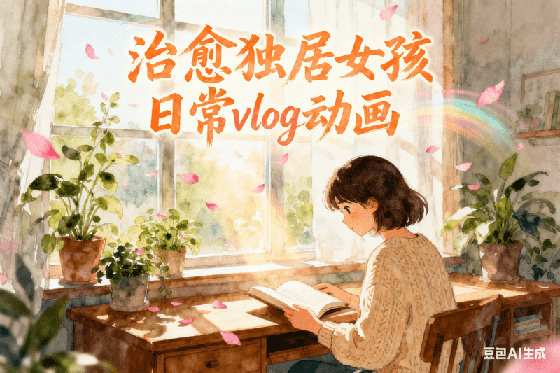 治愈独居女孩日常vlog动画-星舰联盟AIGC