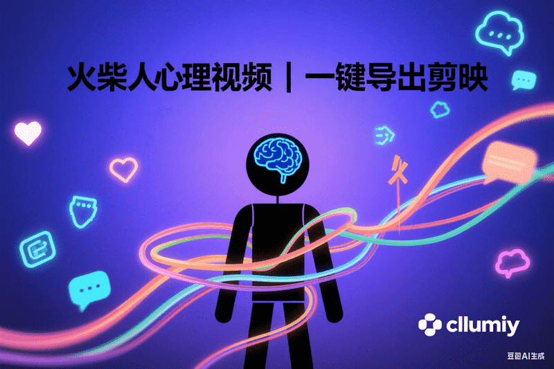 火柴人心理视频|一键导出剪映-星舰联盟AIGC