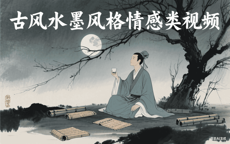 古风水墨风格情感类视频-星舰联盟AIGC