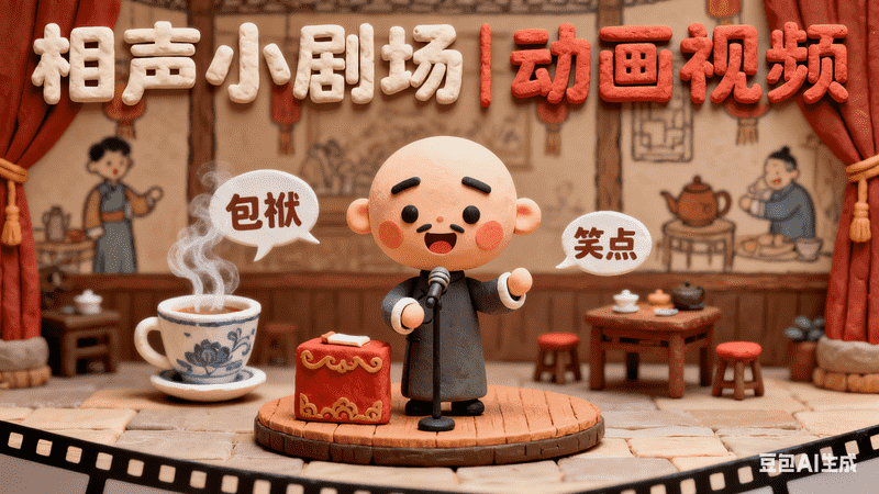 相声小剧场|动画视频【速创小助手】
