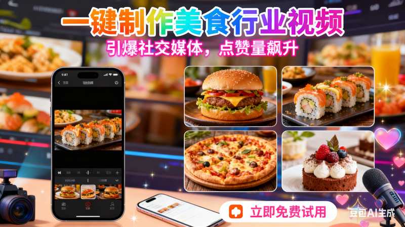 一键制作美食行业视频
