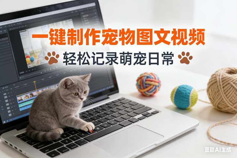 一键制作宠物图文视频【速创剪映小助手】-星舰联盟AIGC