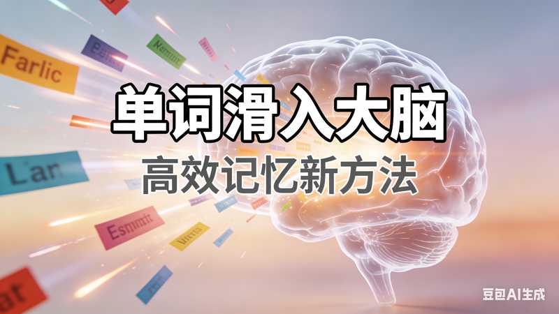 单词滑入大脑【速创剪映小助手】-星舰联盟AIGC