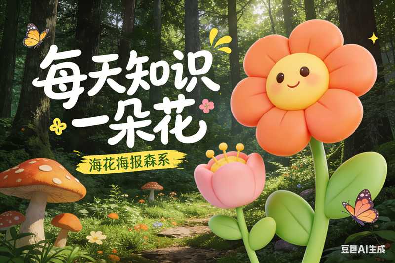 每天认识一朵花【速创剪映小助手】-星舰联盟AIGC
