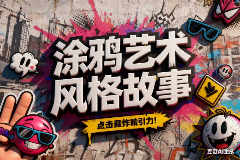 涂鸦艺术风格故事【速推剪映小助手】-星舰联盟AIGC