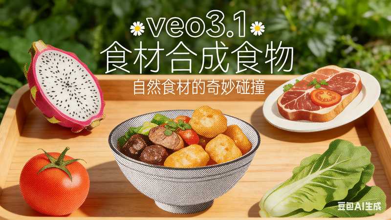 veo3.1食材合成食物【速创剪映小助手】-星舰联盟AIGC