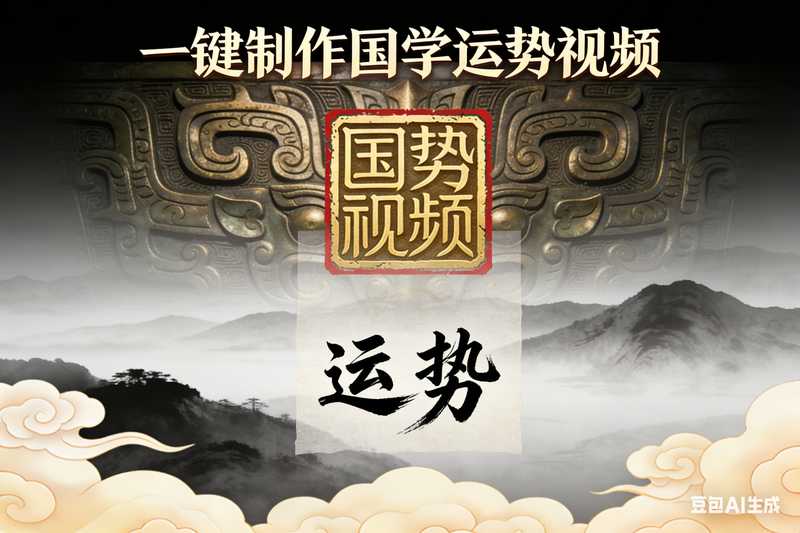 一键制作国学运势视频-星舰联盟AIGC